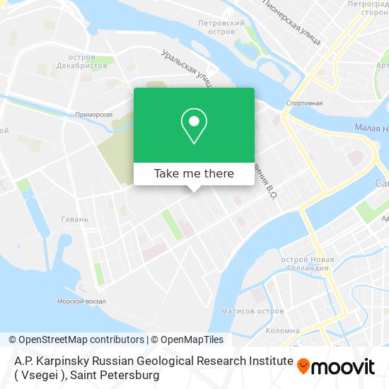 A.P. Karpinsky Russian Geological Research Institute ( Vsegei ) map