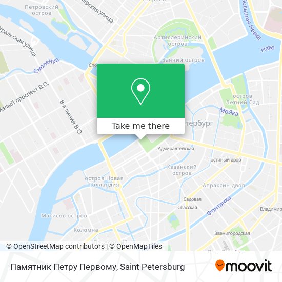 Памятник Петру Первому map