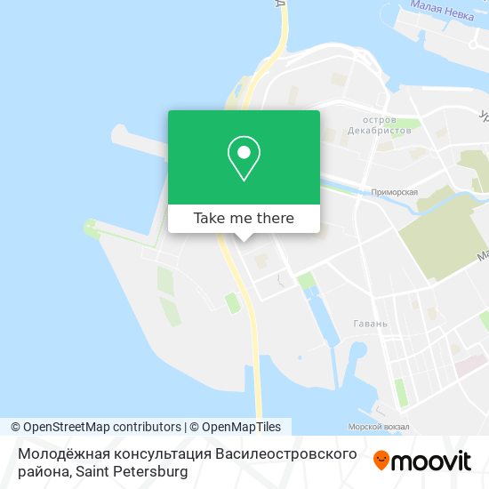 Молодёжная консультация Василеостровского района map