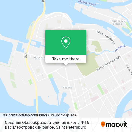 Средняя Общеобразовательная школа №16, Василеостровский район map