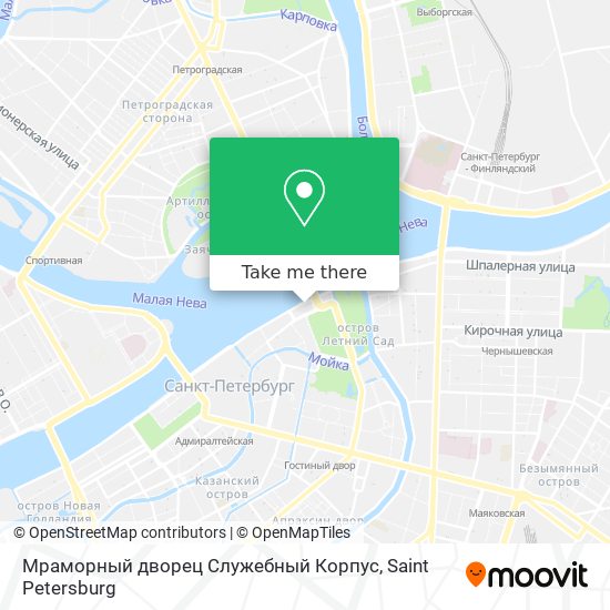 Мраморный дворец Служебный Корпус map