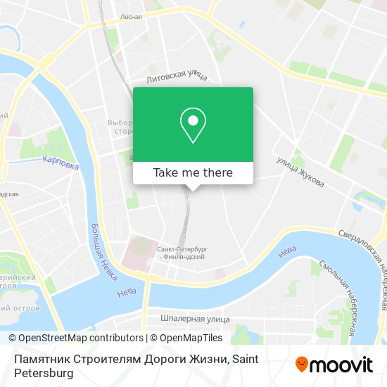 Памятник Строителям Дороги Жизни map