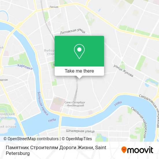 Памятник Строителям Дороги Жизни map