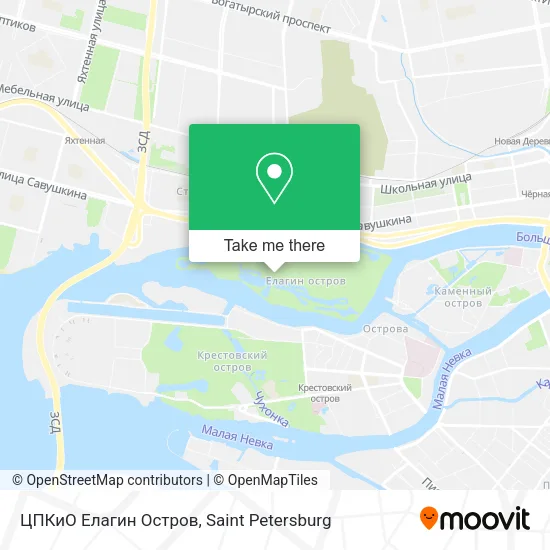 ЦПКиО Елагин Остров map