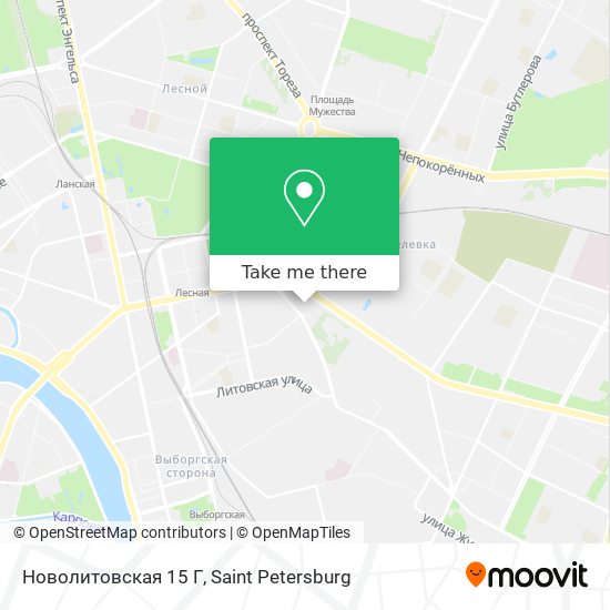 Новолитовская 15 Г map
