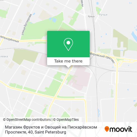 Магазин Фруктов и Овощей на Пискарёвском Проспекте, 40 map