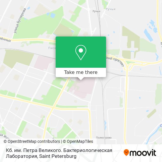 Кб. им. Петра Великого. Бактериологическая Лаборатория map