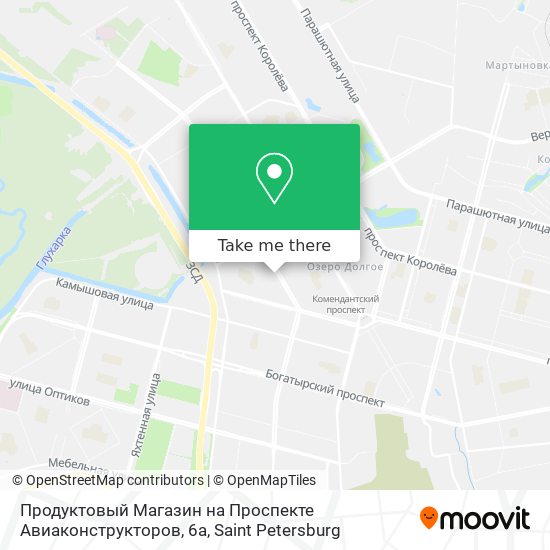 Продуктовый Магазин на Проспекте Авиаконструкторов, 6а map
