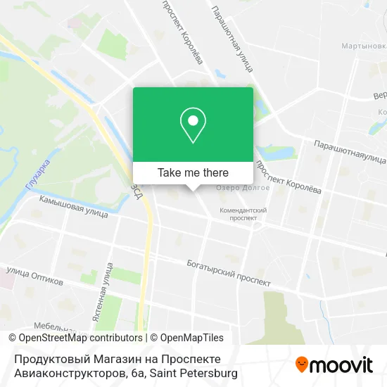Продуктовый Магазин на Проспекте Авиаконструкторов, 6а map