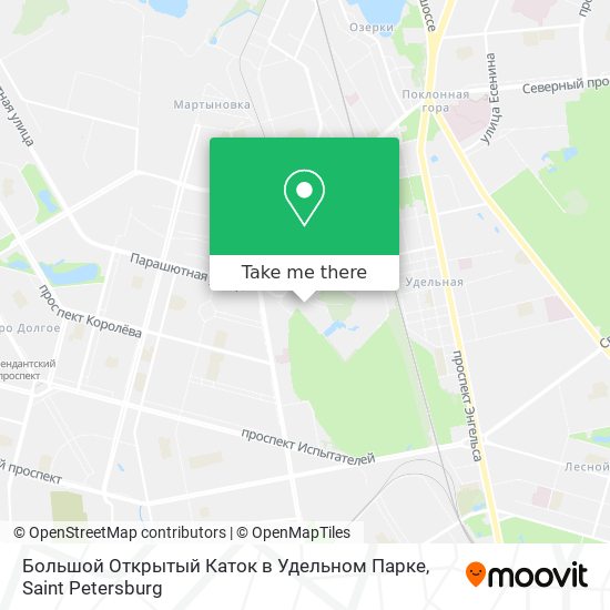 Большой Открытый Каток в Удельном Парке map