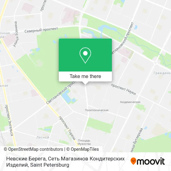 Невские Берега, Сеть Магазинов Кондитерских Изделий map