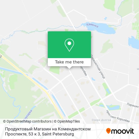 Продуктовый Магазин на Комендантском Проспекте, 53 к 3 map
