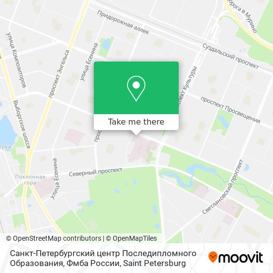 Санкт-Петербургский центр Последипломного Образования, Фмба России map
