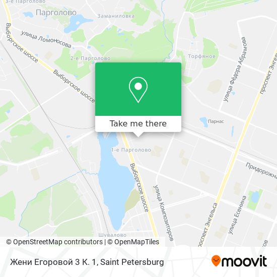Жени Егоровой 3 К. 1 map