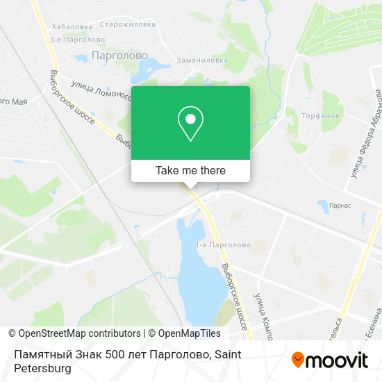 Памятный Знак 500 лет Парголово map