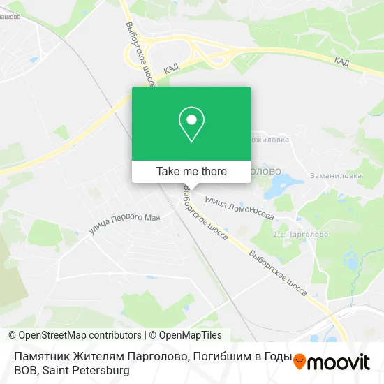Памятник Жителям Парголово, Погибшим в Годы ВОВ map