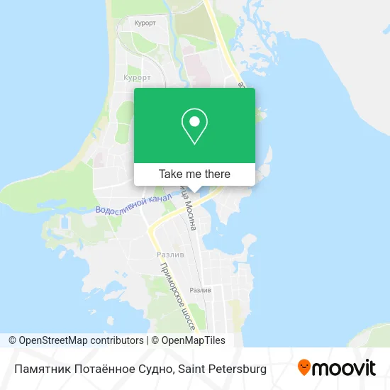 Памятник Потаённое Судно map