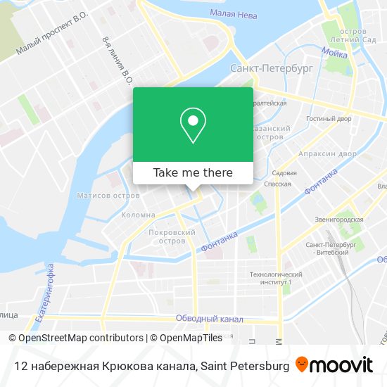12 набережная Крюкова канала map