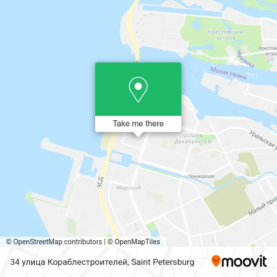 34 улица Кораблестроителей map