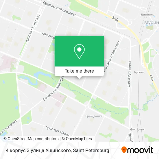 4 корпус 3 улица Ушинского map