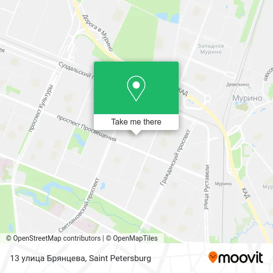 13 улица Брянцева map
