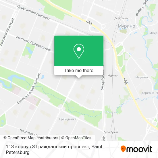113 корпус 3 Гражданский проспект map