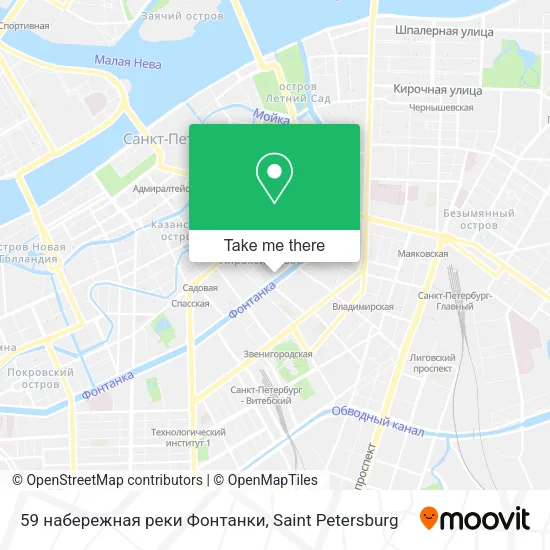 59 набережная реки Фонтанки map