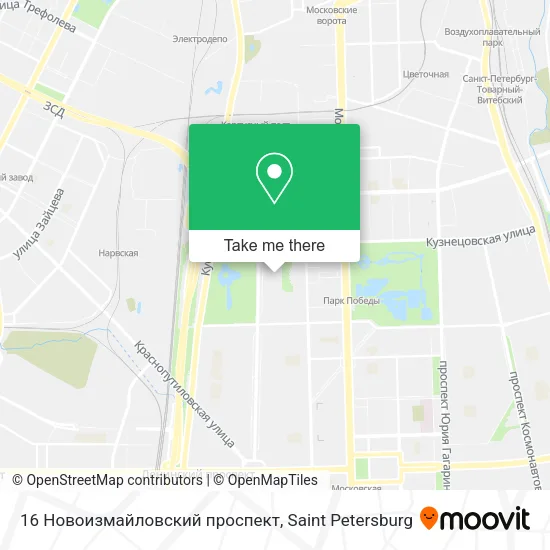 16 Новоизмайловский проспект map