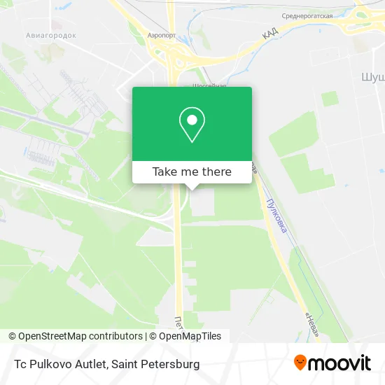 Tc Pulkovo Autlet map