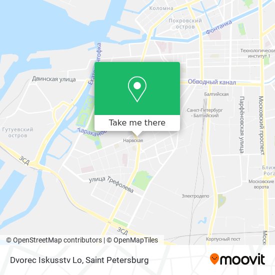 Dvorec Iskusstv Lo map