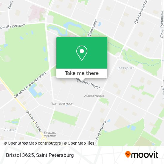 Bristol 3625 map