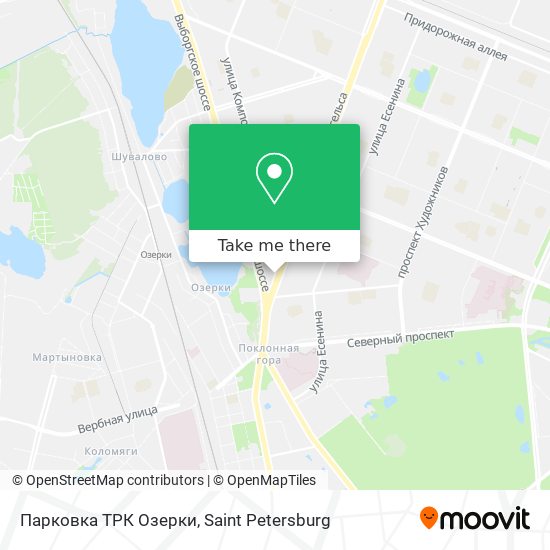 Парковка ТРК Озерки map