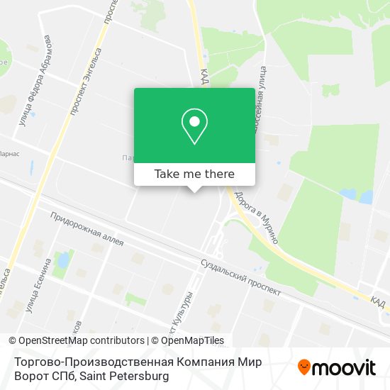 Торгово-Производственная Компания Мир Ворот СПб map