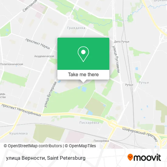 улица Верности map