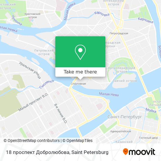 18 проспект Добролюбова map