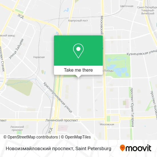 Новоизмайловский проспект map