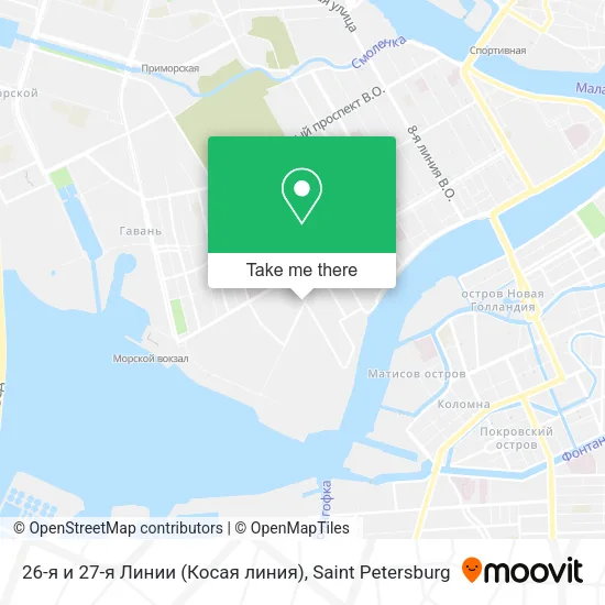 26-я и 27-я Линии (Косая линия) map