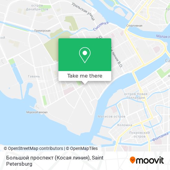 Большой проспект (Косая линия) map