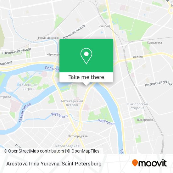Arestova Irina Yurevna map