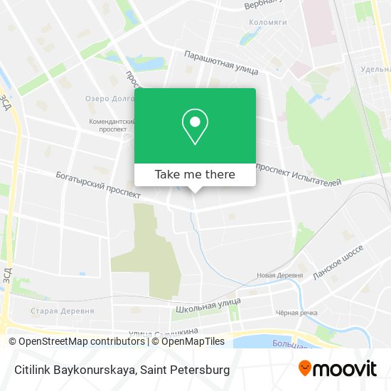 Citilink Baykonurskaya map