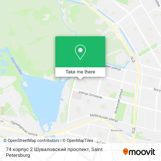 74 корпус 2 Шуваловский проспект map
