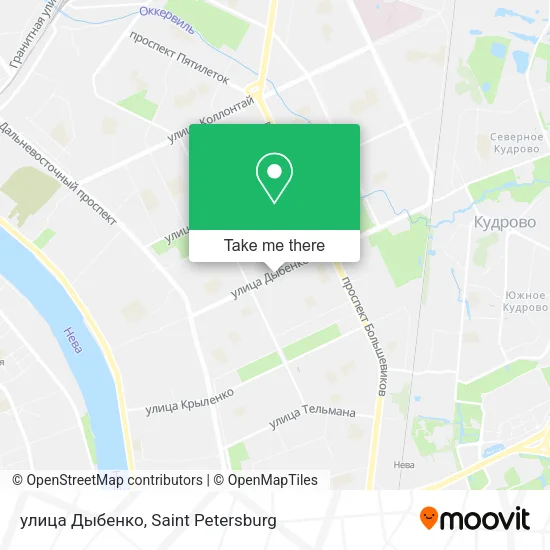 улица Дыбенко map