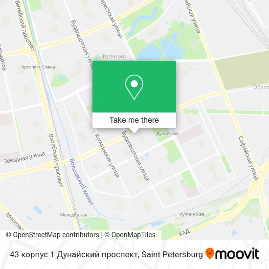 43 корпус 1 Дунайский проспект map