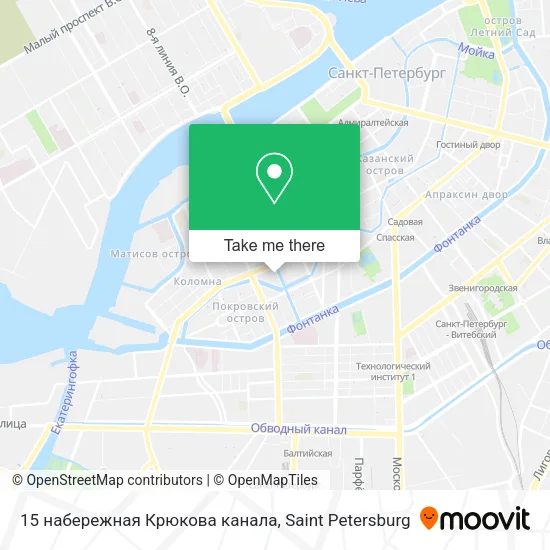 15 набережная Крюкова канала map