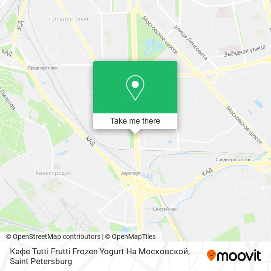 Кафе Tutti Frutti Frozen Yogurt На Московской map