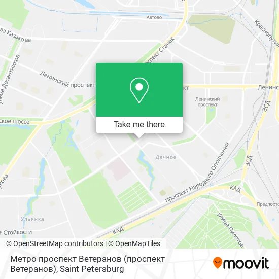Метро проспект Ветеранов map