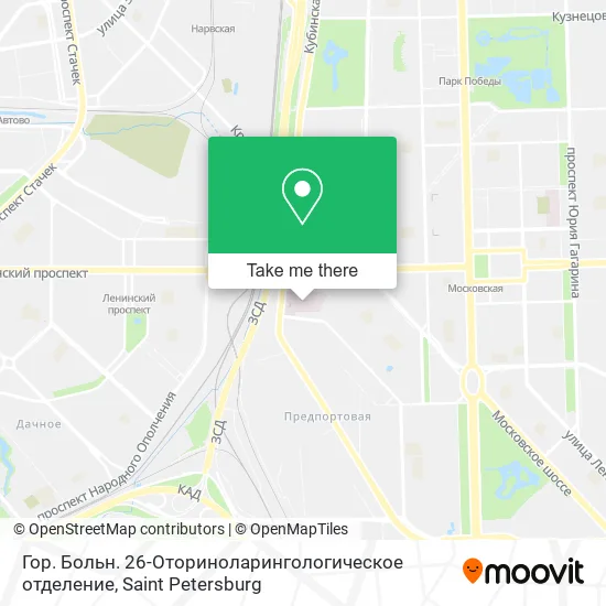 Гор. Больн. 26-Оториноларингологическое отделение map
