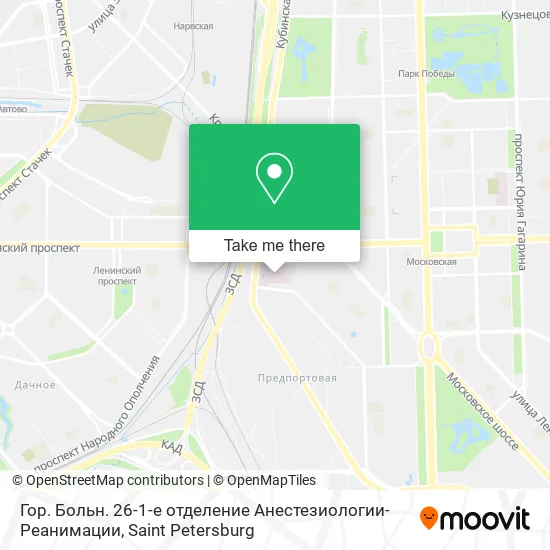 Гор. Больн. 26-1-е отделение Анестезиологии-Реанимации map