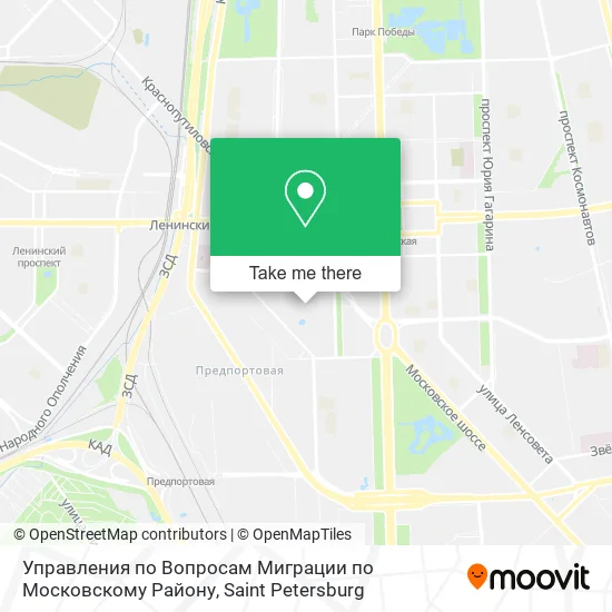 Управления по Вопросам Миграции по Московскому Району map