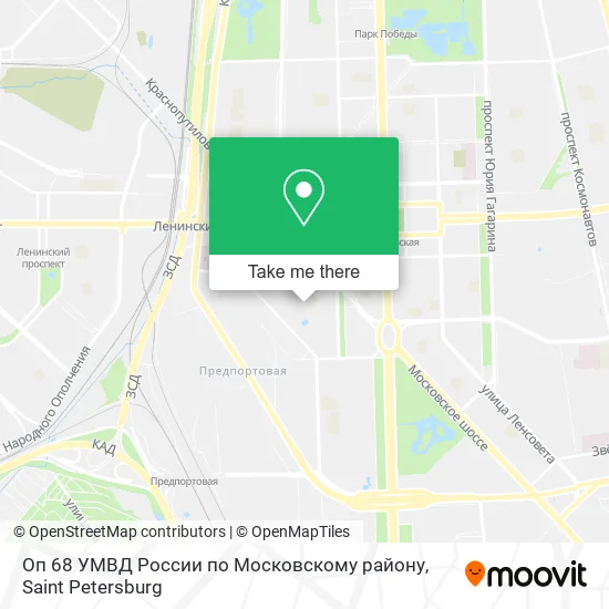 Оп 68 УМВД России по Московскому району map